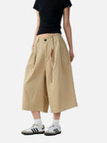 DAXUEN light khaki wide-leg culottes