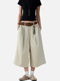 DAXUEN light khaki wide-leg culottes