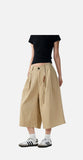 DAXUEN light khaki wide-leg culottes