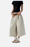 DAXUEN light khaki wide-leg culottes