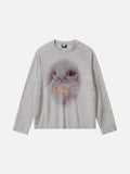 DAXUEN Long sleeve crew neck top with bunny print