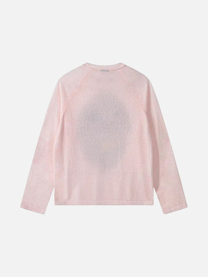 DAXUEN Long sleeve crew neck top with bunny print