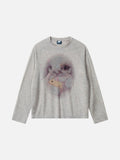 DAXUEN Long sleeve crew neck top with bunny print