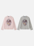 DAXUEN Long sleeve crew neck top with bunny print