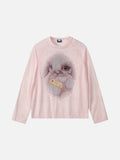 DAXUEN Long sleeve crew neck top with bunny print