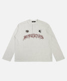 DAXUEN Light grey heathered long-sleeved Henley shirt