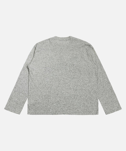 DAXUEN Light grey heathered long-sleeved Henley shirt