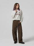 DAXUEN Long-sleeved Henley top with graphic design — model photo