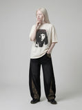 DAXUEN Freddie Mercury graphic oversized t-shirt — model photo