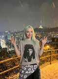 DAXUEN Freddie Mercury graphic oversized t-shirt — model photo