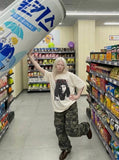 DAXUEN Freddie Mercury graphic oversized t-shirt — model photo