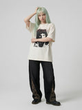 DAXUEN Freddie Mercury graphic oversized t-shirt — model photo