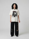 DAXUEN Freddie Mercury graphic print short-sleeved t-shirt — model photo