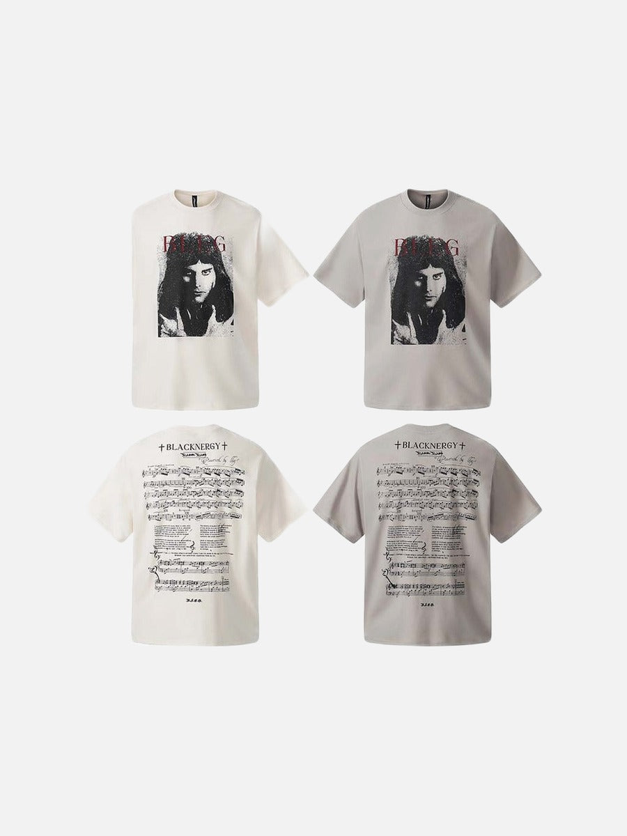 DAXUEN Freddie Mercury graphic print short-sleeved t-shirt