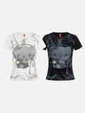 Futuristic Hello Kitty slim-fit short-sleeved t-shirt