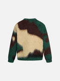 DAXUEN camouflage fuzzy knit sweater