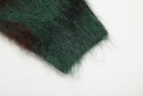 DAXUEN camouflage fuzzy knit sweater