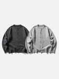 DAXUEN light heathered grey fuzzy knit long-sleeve cardigan