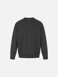 DAXUEN light heathered grey fuzzy knit long-sleeve cardigan