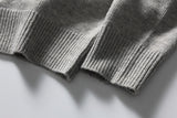 DAXUEN light heathered grey fuzzy knit long-sleeve cardigan