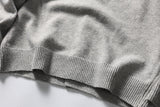 DAXUEN light heathered grey fuzzy knit long-sleeve cardigan