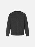DAXUEN light heathered grey fuzzy knit long-sleeve cardigan