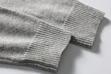DAXUEN light heathered grey fuzzy knit long-sleeve cardigan