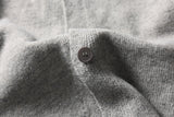 DAXUEN light heathered grey fuzzy knit long-sleeve cardigan
