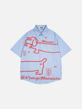 DAXUEN cream oversized tie-dye graphic sweater