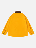 DAXUEN cream oversized tie-dye graphic crew neck sweater