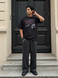 DAXUEN Graphic print t-shirt with casino chips — model photo