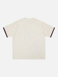 DAXUEN Relaxed-fit graphic t-shirt with stylized text