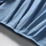 DAXUEN light blue gathered back detail shirt jacket