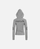 DAXUEN Long sleeve hooded top with geometric graphics