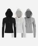 DAXUEN Long sleeve hooded top with geometric graphics