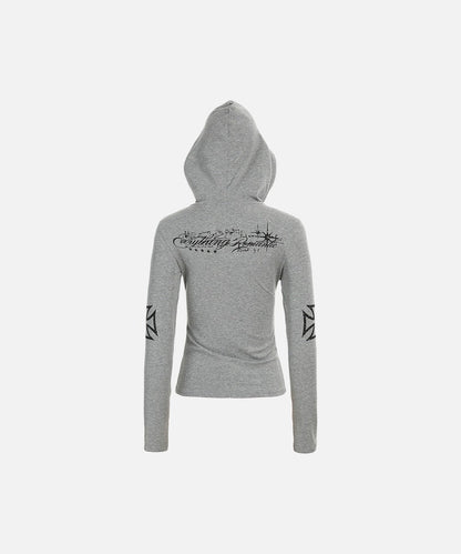 DAXUEN Long sleeve hooded top with geometric graphics
