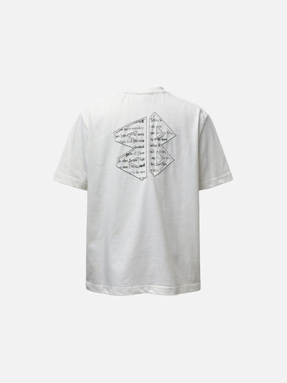 DAXUEN Oversized short-sleeved t-shirt with geometric graphic
