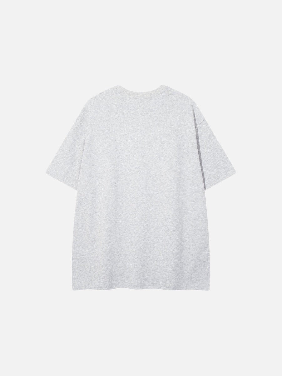 DAXUEN Oversized short-sleeve T-shirt with geometric logo
