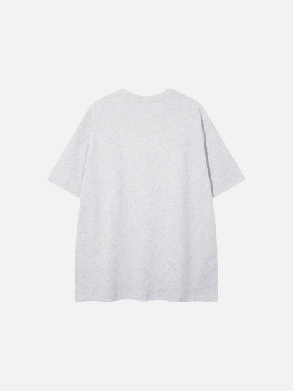 DAXUEN Oversized short-sleeve T-shirt with geometric logo