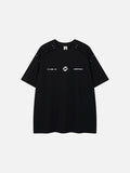 DAXUEN Oversized short-sleeve T-shirt with geometric logo