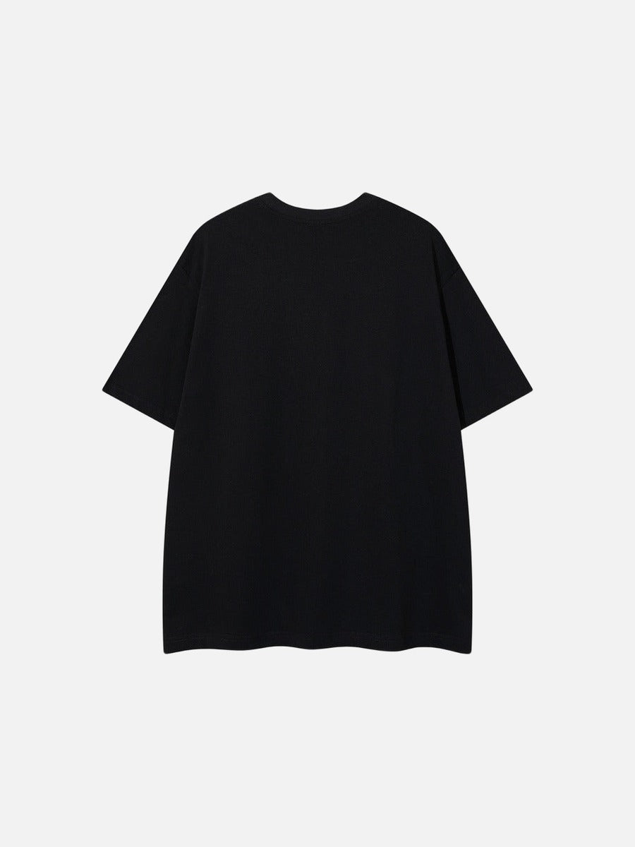 DAXUEN Oversized short-sleeve T-shirt with geometric logo