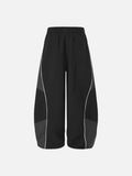 DAXUEN Wide-leg track pants with geometric color-blocked panels