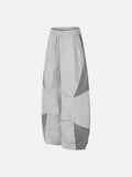 DAXUEN Wide-leg track pants with geometric color-blocked panels