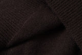 DAXUEN dark grey oversized geometric-patterned knit cardigan