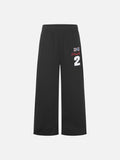 Geometric Star Graphic Wide-Leg Sweatpants