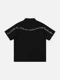 DAXUEN Short-sleeved loose-fitting polo shirt with embroidery