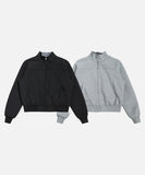 DAXUEN Cropped full-zip stand-collar jacket