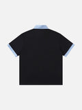 DAXUEN Short-sleeved polo shirt with gingham collar and cuffs
