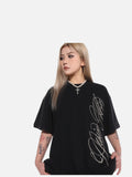 Stylish Oversized Waffle-Knit T-Shirt