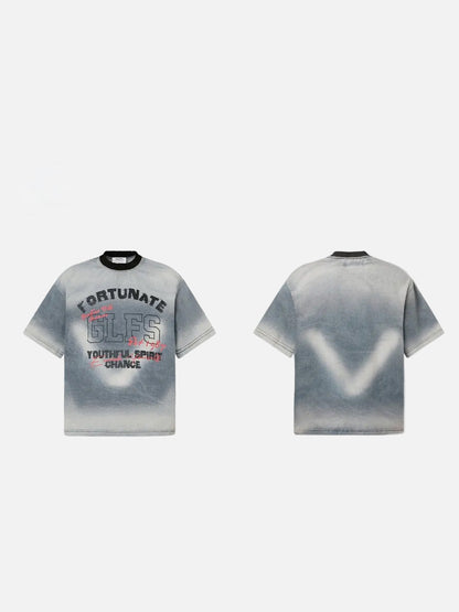 Acid Wash Graphic Oversized T-Shirt